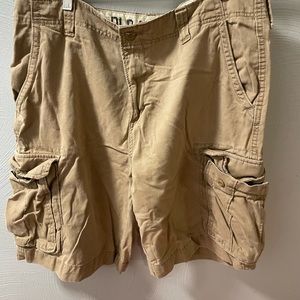Khaki cargo shorts